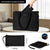 MOSISO Laptop Tote Bag for Women, 15.6 inch PU Leather Rhombus Quilted Work Bag with Cup Holder & Clutch Purse, Large Capacity Teacher Computer Briefcase for Business Office, Black