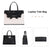MOSISO Laptop Tote Bag, 15.6 inch PU Leather Flapover Pocket Tote Bag & Clutch Purse, Work Bag with Bowknot for Women, Waterproof Computer Briefcase for Business Office, Black
