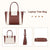 MOSISO Laptop Tote Bag for Women, 15.6 inch PU Leather Work Bag with Double Weave Strips & Clutch Purse, Waterproof Computer Briefcase Shoulder Handbag for Business Office, Brown