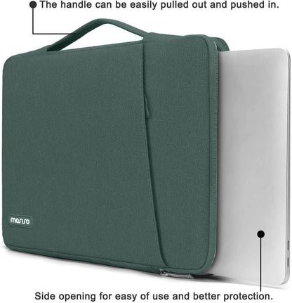 MOSISO Compatible with MacBook Air 13 inch Case 2022 2021 2020 2019 2018 Release A2337 M1 A2179 A1932 Retina Display Touch ID, Plastic Hard Shell&360 Protective Sleeve Bag&Keyboard Skin,Midnight Green iMosiso