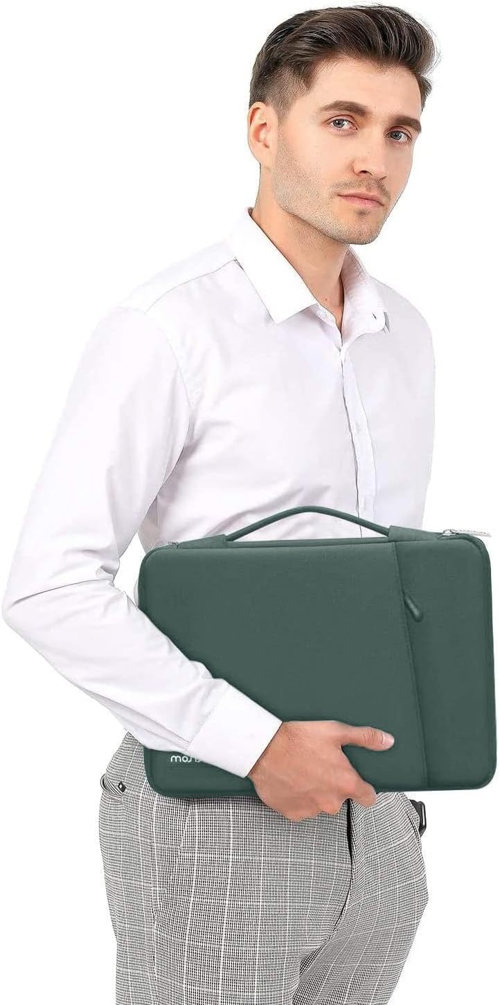 MOSISO Compatible with MacBook Air 13 inch Case 2022 2021 2020 2019 2018 Release A2337 M1 A2179 A1932 Retina Display Touch ID, Plastic Hard Shell&360 Protective Sleeve Bag&Keyboard Skin,Midnight Green iMosiso