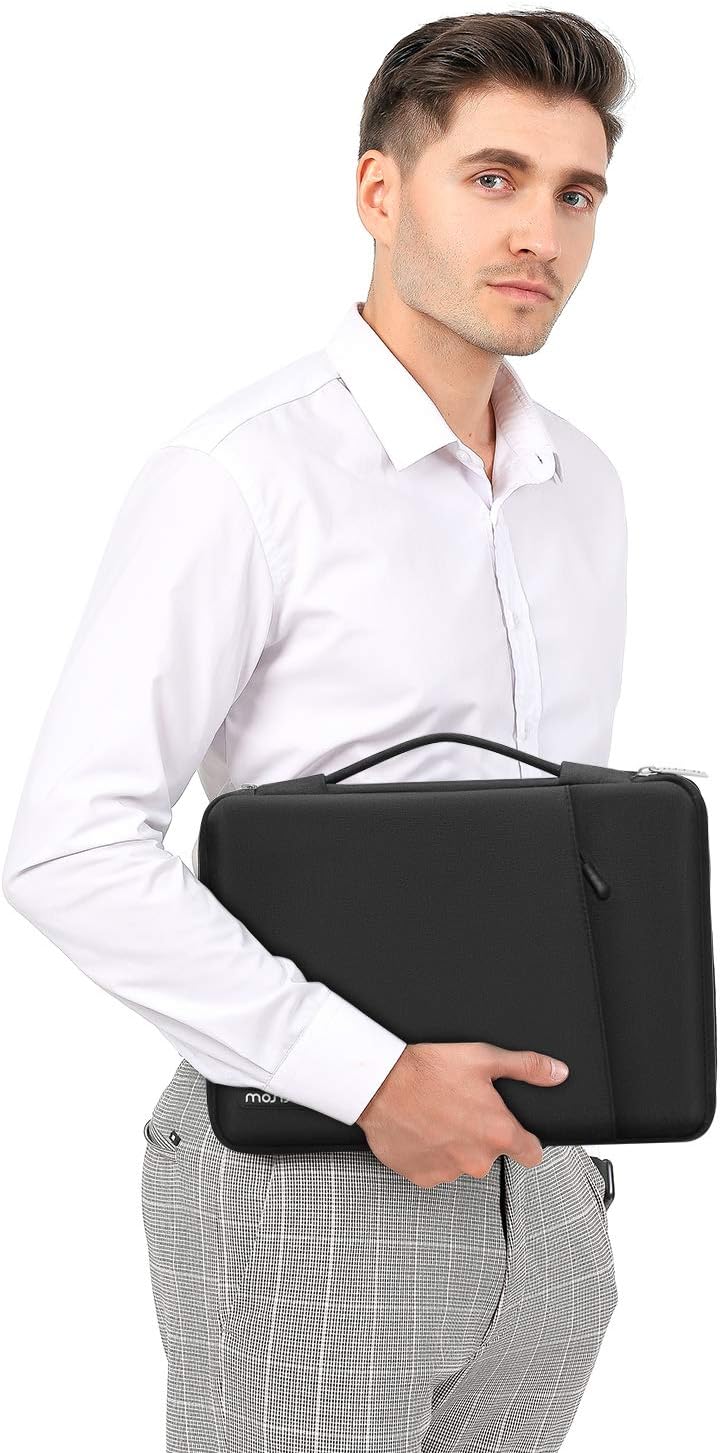 MOSISO Compatible with MacBook Pro 13 inch Case M2 2023, 2022, 2021-2016 A2338 M1 A2251 A2289 A2159 A1989 A1708 A1706, Plastic Hard Case & 360 Protective Sleeve Bag & Keyboard Skin, Black iMosiso