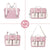 MOSISO Laptop Bag for Women, 15 inch Backpack Messenger Bag with Front 2 Pockets, 15.6 inch Large Capacity Shoulder Bag for Business, Travel, Work, Office, Pink