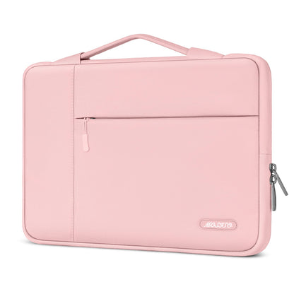 MOSISO Laptop Case 17.3 inch, 17-17.3 inch Laptop Sleeve with Handle Compatible with Dell XPS/HP Pavilion/Ideapad/Acer/Alienware/HP Omen, Polyester Multifunctional Computer Bag, Pink