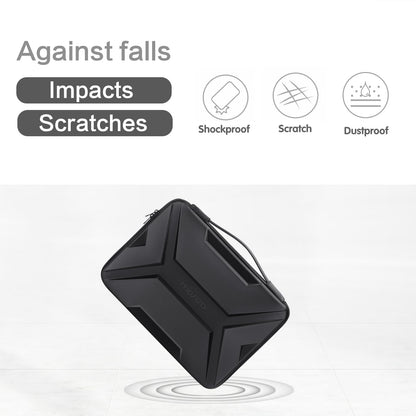 MOSISO 15-16 inch Laptop Hard Case, 15.6 inch Waterproof Shockproof Computer Bag Compatible with MacBook HP Dell,Artistic Geometric EVA Carrying Sleeve Laptop Case Hard Shell with Handle, Black