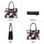 MOSISO Laptop Tote Bag Compatible with MacBook Air 15 inch M3 M2/Pro 16 M4 M3 M2 M1 & 15-15.6 inch Notebook, Peony Waterproof PU Leather Travel Work Briefcase with Adjustable PU Handle, Black