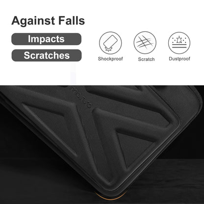 MOSISO 15.6-16 inch Laptop Hard Case, 15 inch Shockproof Waterproof Laptop Case Hard Shell Compatible with MacBook HP Dell, Carrying Sleeve Computer Bag with Sturdy Handle&Front Pocket&Belt, Black