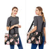 MOSISO Laptop Tote Bag Compatible with MacBook Air 15 inch M3 M2/Pro 16 M4 M3 M2 M1 & 15-15.6 inch Notebook, Peony Waterproof PU Leather Travel Work Briefcase with Adjustable PU Handle, Black