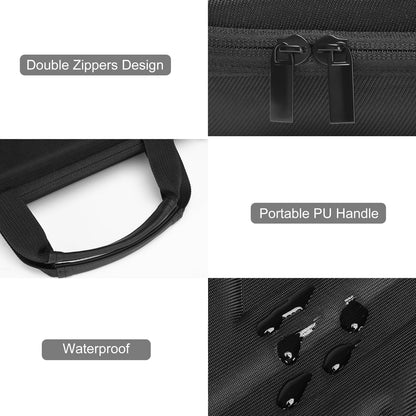 MOSISO 15.6-16 inch Laptop Hard Case, 15 inch Shockproof Waterproof Laptop Case Hard Shell Compatible with MacBook HP Dell, Carrying Sleeve Computer Bag with Sturdy Handle&Front Pocket&Belt, Black