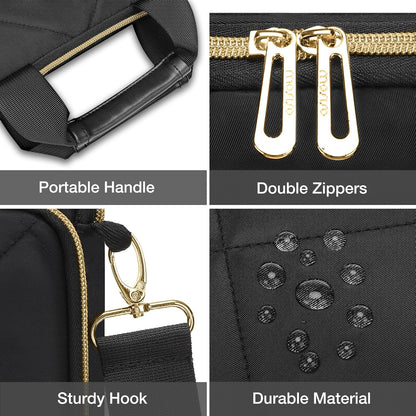 MOSISO Vertical Laptop Shoulder Bag,15-15.6 inch Computer Bag Compatible with MacBook 16 inch, HP, Dell, Lenovo, Asus Notebook,Rhombus Quilted Messenger Bag with Front Pocket&Handle&Belt, Black