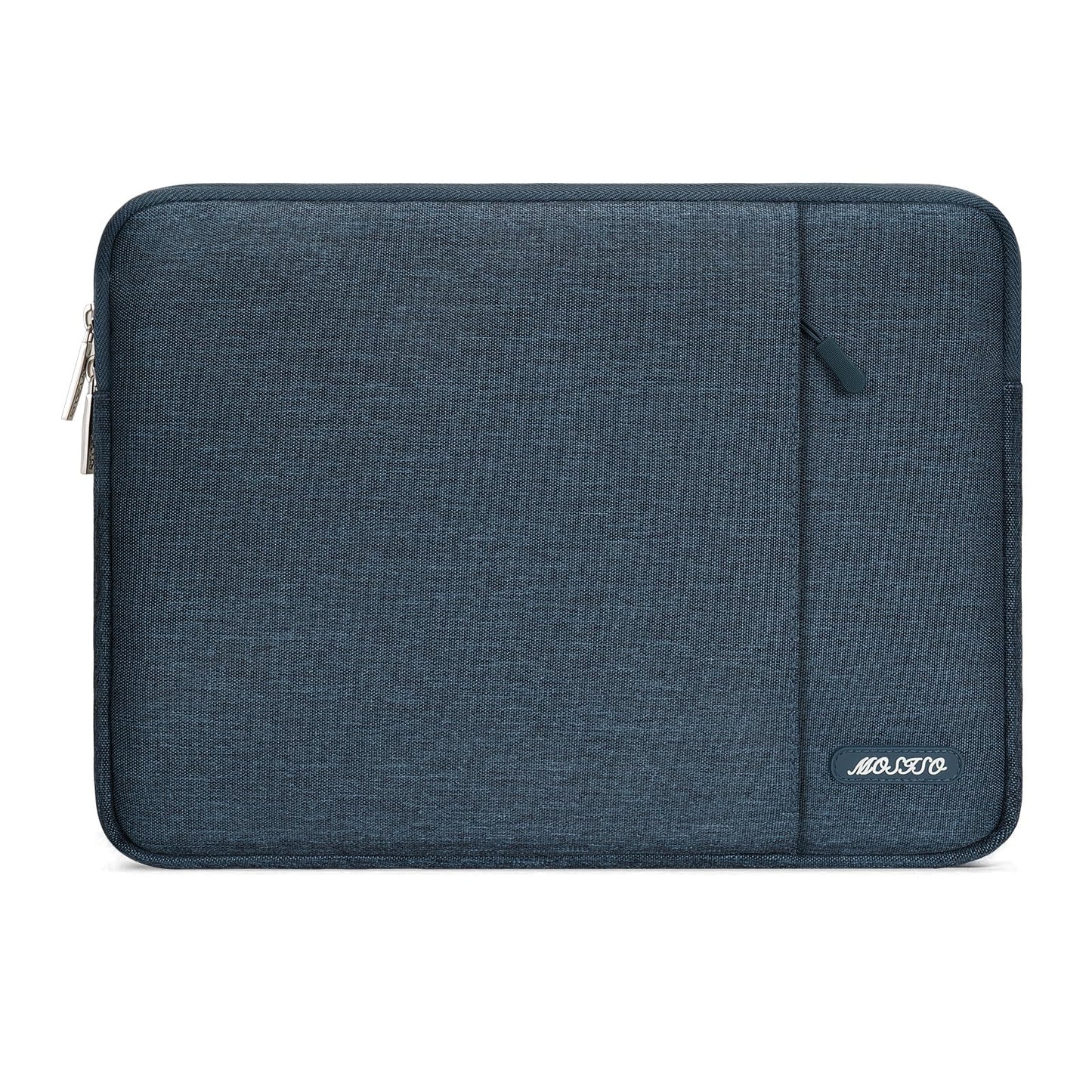 MOSISO Polyester Vertical Laptop Sleeve with Front Pocket, 12.3-18.5 Inch Universal Fit for MacBook Pro 16 M1/M2/M3/M4/M5, HP Dell Lenovo Acer Asus, Compatible with MacBook Neo, Dozens of Colors Available