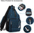 MOSISO Sling Backpack Bag, Crossbody Shoulder Bag Travel Hiking Daypack Chest Bag with Front Square Pocket&USB Charging Port，Deep Teal