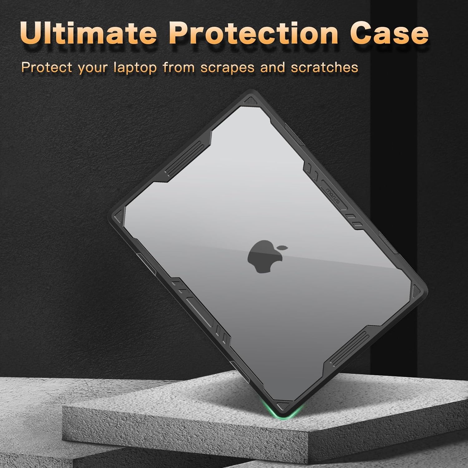 MOSISO Compatible with MacBook Air 15 inch Case 2023 2024 Release A2941 M2 Touch ID, Symmetric Geometric Heavy Duty Plastic Hard Shell with TPU Bumper&Keyboard Cover&Type C Adapter 2 Pack, Black iMosiso