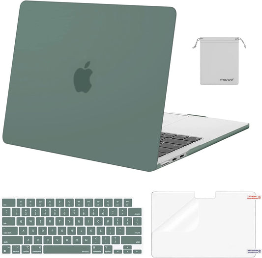 MOSISO Compatible with MacBook Air 13.6 inch Case 2022 2023 Release A2681 M2 Chip with Liquid Retina Display Touch ID, Plastic Hard Shell Case&Keyboard Cover&Screen Protector&Storage Bag, Emerald Green iMosiso