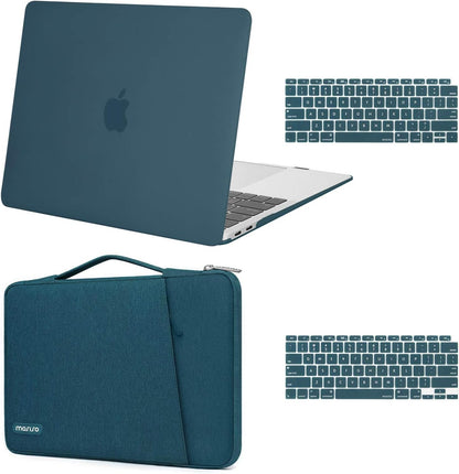 MOSISO Compatible with MacBook Air 13 inch Case 2022 2021 2020 2019 2018 Release A2337 M1 A2179 A1932 Retina Display Touch ID, Plastic Hard Shell&360 Protective Sleeve Bag&Keyboard Skin, Deep Teal iMosiso