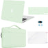 MOSISO Compatible with MacBook Air 13 inch Case (A1369 A1466, Older Version 2010-2017 Release), Plastic Hard Shell Case & Sleeve Bag & Keyboard Cover & Webcam Cover & Screen Protector, Honeydew Green