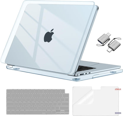 MOSISO Compatible with MacBook Air 13 inch Case 2025-2022 M4 A3240 M3 A3113 M2 A2681,MacBook Air 15 inch Surpass Natural Beauty Hard Shell&Keyboard Cover&Screen Film&Type C