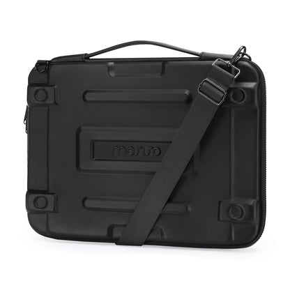 MOSISO Hard Shell Laptop Case Sleeve, 15.6-17.3 inch Computer Bag Compatible with MacBook Air 15/Pro 16,HP,Dell,Lenovo,Asus, Notebook, Abstract Geometric Waterproof Carrying Case Bag with Strap, Black iMosiso