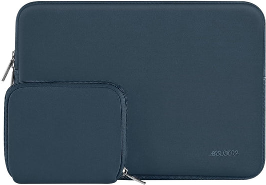 MOSISO Laptop Case 13.3 inch, 13-13.3 inch Laptop Sleeve Bag Compatible with MacBook Air/Pro 13/Pro 14 M5 M4 M3 M2 M1, HP Dell ASUS Lenovo, Neoprene Computer Sleeve Bag with Small Case, Haze Blue