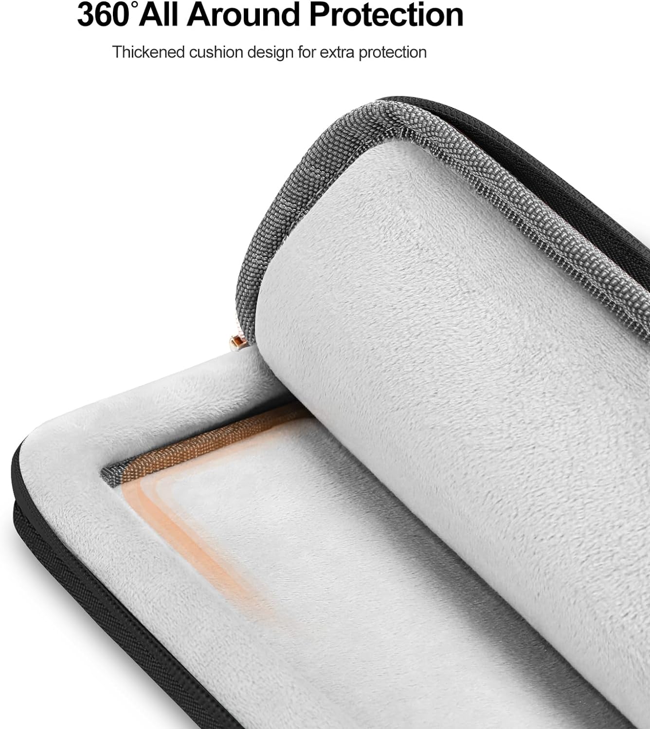 MOSISO 13-14 inch 360 Protective Laptop Sleeve Compatible with MacBook Air/Pro, 13-13.3 inch Notebook, Compatible with MacBook Pro 14, Rectangle Quilted Bag with Handle&Pocket&Small Case&Belt, Black iMosiso