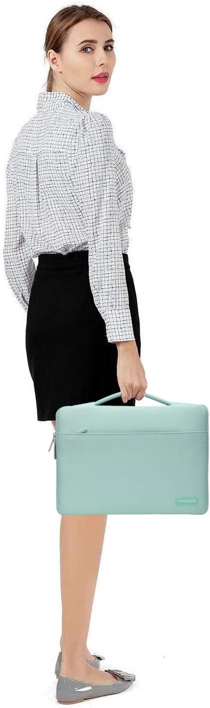 MOSISO Compatible with MacBook Air 13 inch Case (A1369 A1466, Older Version 2010-2017 Release), Plastic Hard Shell Case & Sleeve Bag & Keyboard Cover & Webcam Cover & Screen Protector, Mint Green iMosiso