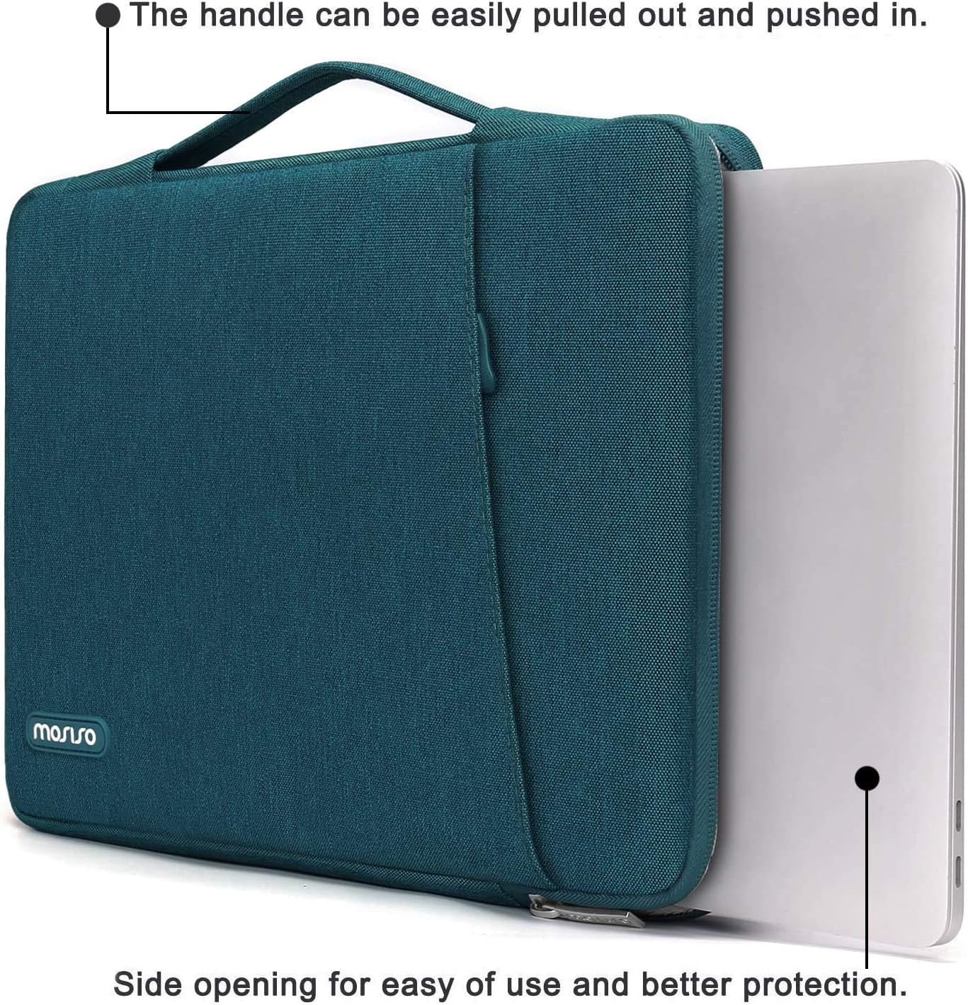 MOSISO Compatible with MacBook Pro 13 inch Case M2 2023, 2022, 2021-2016 A2338 M1 A2251 A2289 A2159 A1989 A1708 A1706, Plastic Hard Case & 360 Protective Sleeve Bag & Keyboard Skin, Deep Teal iMosiso