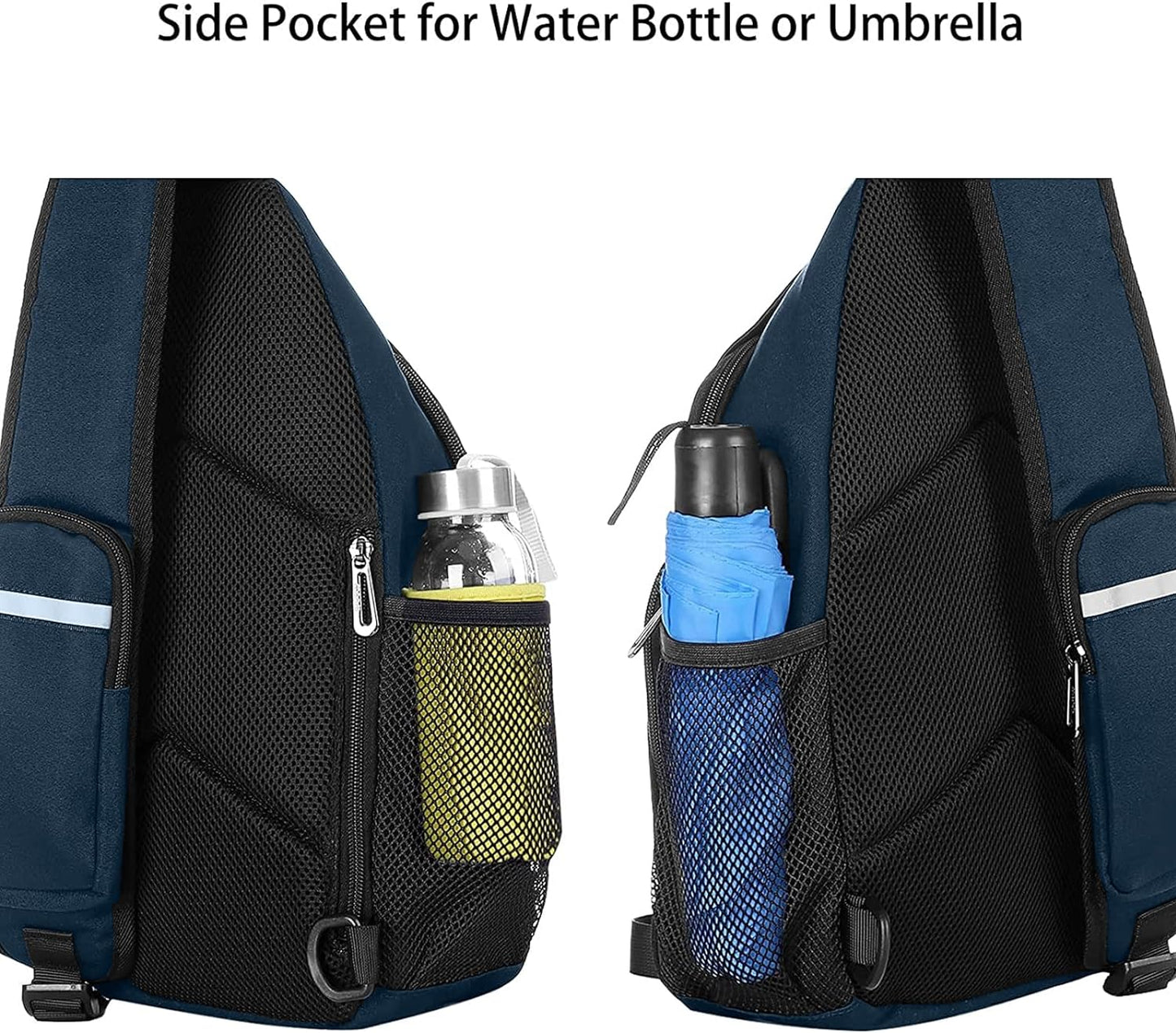 MOSISO Sling Backpack Bag, Crossbody Shoulder Bag Travel Hiking Daypack Chest Bag with Front Square Pocket&USB Charging Port，Deep Teal iMosiso