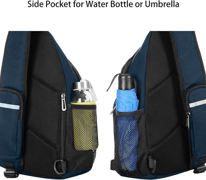 MOSISO Sling Backpack Bag, Crossbody Shoulder Bag Travel Hiking Daypack Chest Bag with Front Square Pocket&USB Charging Port，Deep Teal iMosiso