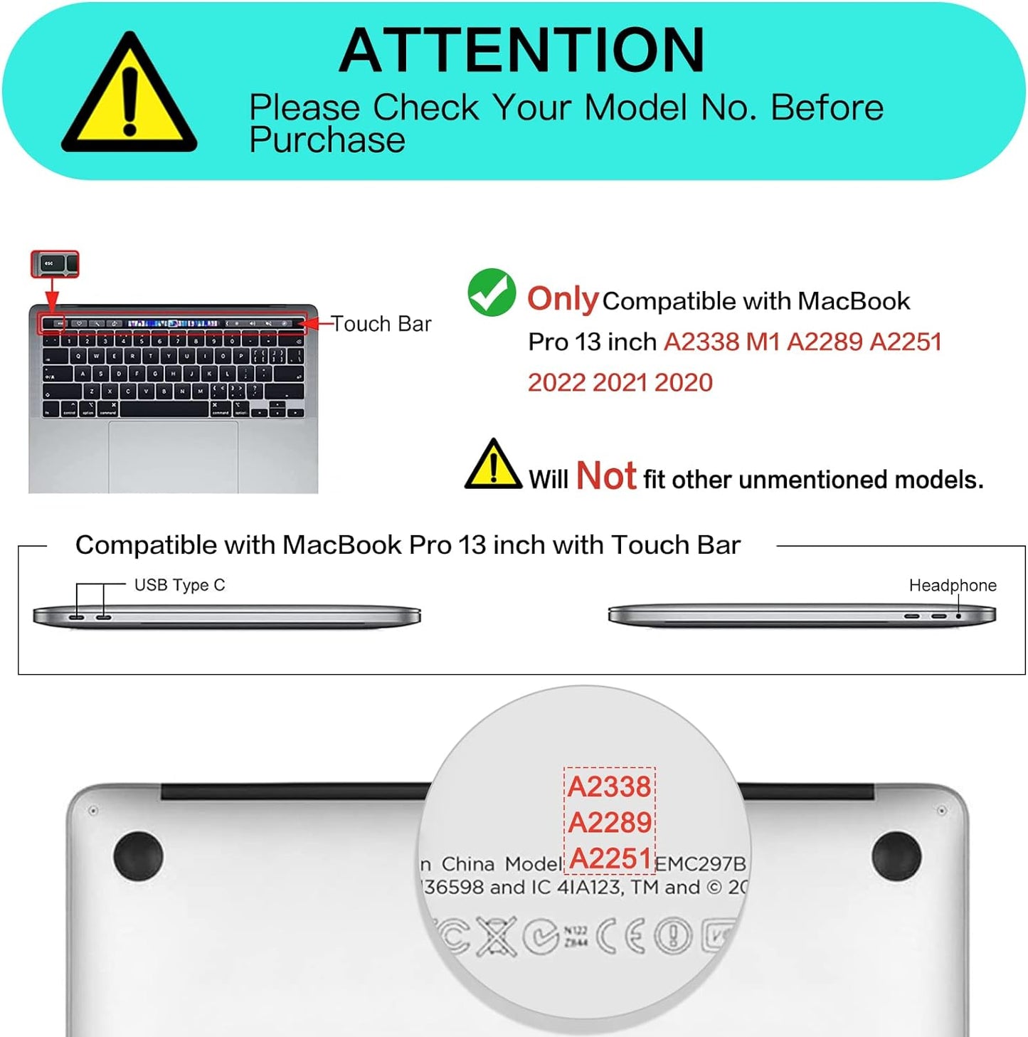 MOSISO Compatible with MacBook Pro 13 inch Case M2 2023 2022 2021 2020 A2338 M1 A2289 A2251 with Touch Bar Touch ID, Plastic Hard Shell with TPU Bumper&Carrying Sleeve Bag&Keyboard Cover, Black iMosiso