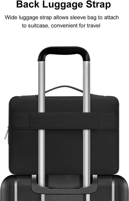 MOSISO Compatible with MacBook Pro 13 inch Case M2 2023 2022 2021 2020 A2338 M1 A2289 A2251 with Touch Bar Touch ID, Plastic Hard Shell with TPU Bumper&Carrying Sleeve Bag&Keyboard Cover, Black iMosiso
