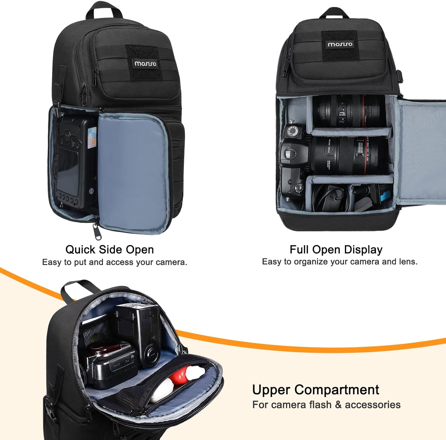 Canon Sling Backpack 100S (Black) - Water-Resistant Nylon Bag for DSLR and  Lenses - Walmart.com