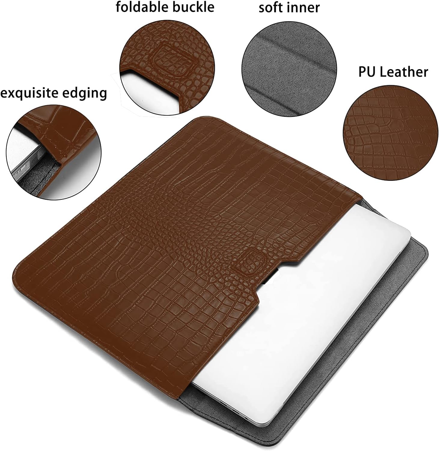 IPad Pro 2020/2021 Black PU Leather Croc Style Case 