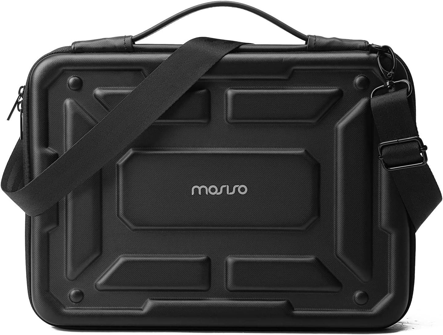 MOSISO Laptop Shoulder Bag Compatible with MacBook Pro 16 inch 2023-2021 M3 A2991 M2 A2780 M1 A2485 / Compatible with MacBook Pro 16 inch A2141, Waterproof Shockproof Carrying Case Bag, Black iMosiso