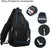 MOSISO Sling Backpack Bag, Crossbody Shoulder Bag Travel Hiking Daypack Chest Bag with Front Square Pocket&USB Charging Port,Black