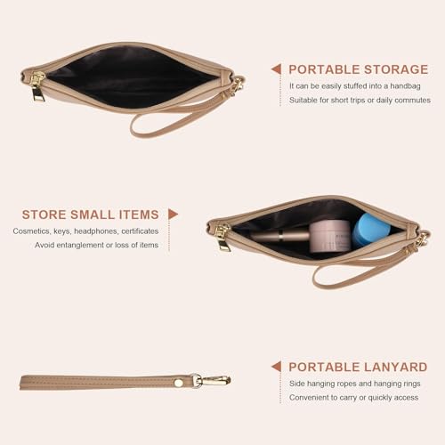 MOSISO Laptop Tote Bag with Large Capacity, 15.6 inch PU Leather Leopard Grain Laptop Bag for Women & Clutch Purse, Waterproof Computer Bags Work Briefcase for Business Teacher Office College, Apricot