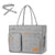 MOSISO USB Charging Port Teacher Tote Bag, 15.6 inch Laptop Bag, Large Capacity Handbag Shoulder Professional Computer Bags Work Briefcase Messenger for Business Teacher Office College Nursing, Gray