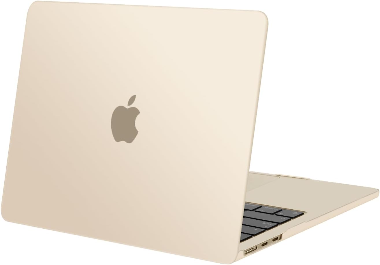 MOSISO Compatible with MacBook Air 13 inch Case 2025 2024 2023 2022 Release M4 A3240 M3 A3113 M2 A2681, Protective Plastic Hard Shell Cover Compatible with MacBook Air 13.6 inch Case, Black