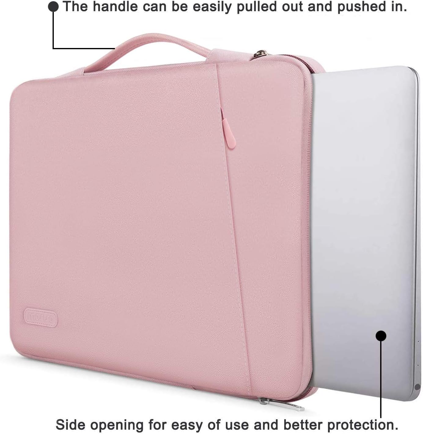 MOSISO Compatible with MacBook Pro 13 inch Case M2 2023, 2022, 2021-2016 A2338 M1 A2251 A2289 A2159 A1989 A1708 A1706, Plastic Hard Case & 360 Protective Sleeve Bag & Keyboard Skin, Rose Quartz iMosiso
