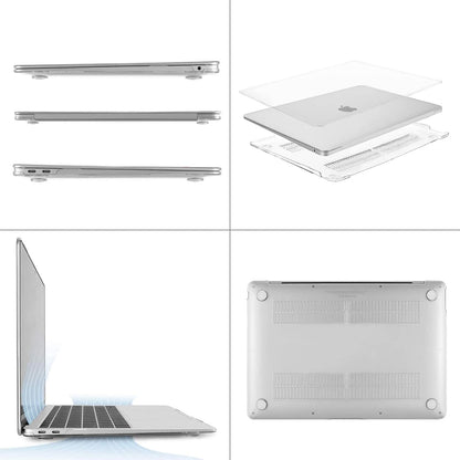 MOSISO Compatible with MacBook Air 13 inch Case M1 2021 2020 2019 2018 Release A2337 A2179 A1932 Touch ID, Plastic Hard Shell Cover&Keyboard Cover for MacBook Air 13.3 inch Case M1, Transparent iMosiso