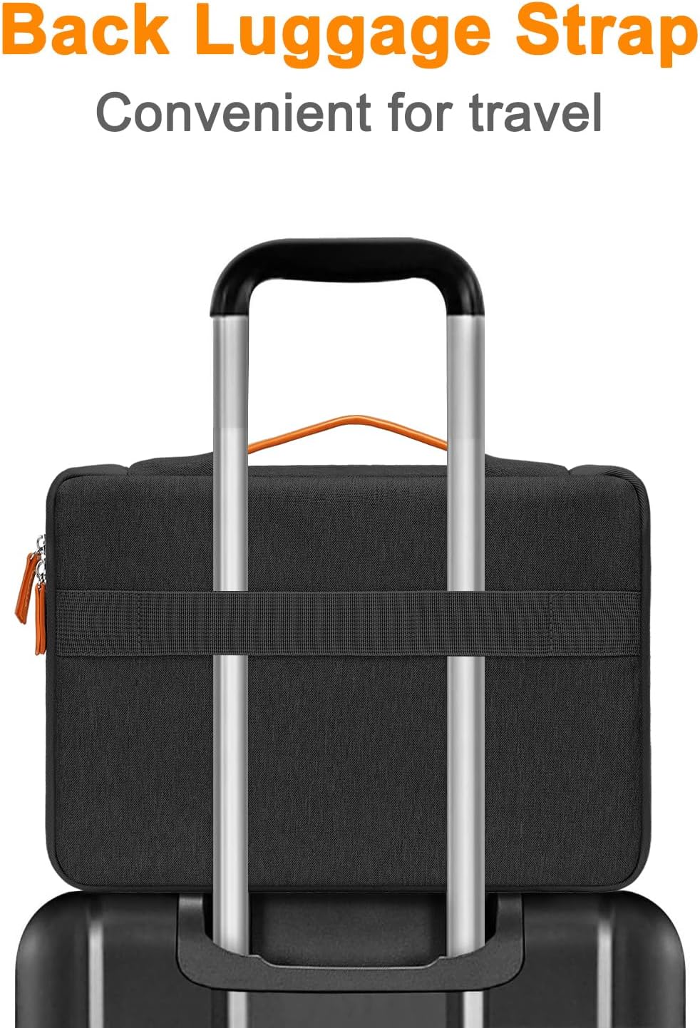 MOSISO 360 Protective Laptop Sleeve Compatible with MacBook Air/Pro, 13-13.3 inch Notebook, Compatible with MacBook Pro 14 inch M3 M2 M1, Flapover Bag with Fully Open Zipper&Handle&Pockets, Black iMosiso