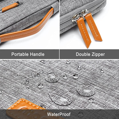 MOSISO 360 Protective Laptop Shoulder Bag, 15.6 inch Computer Bag Compatible with MacBook, HP, Dell, Lenovo, Asus Notebook, 15 inch Side Open Messenger Bag with 4 Zipper Pockets & Handle & Belt, Gray iMosiso