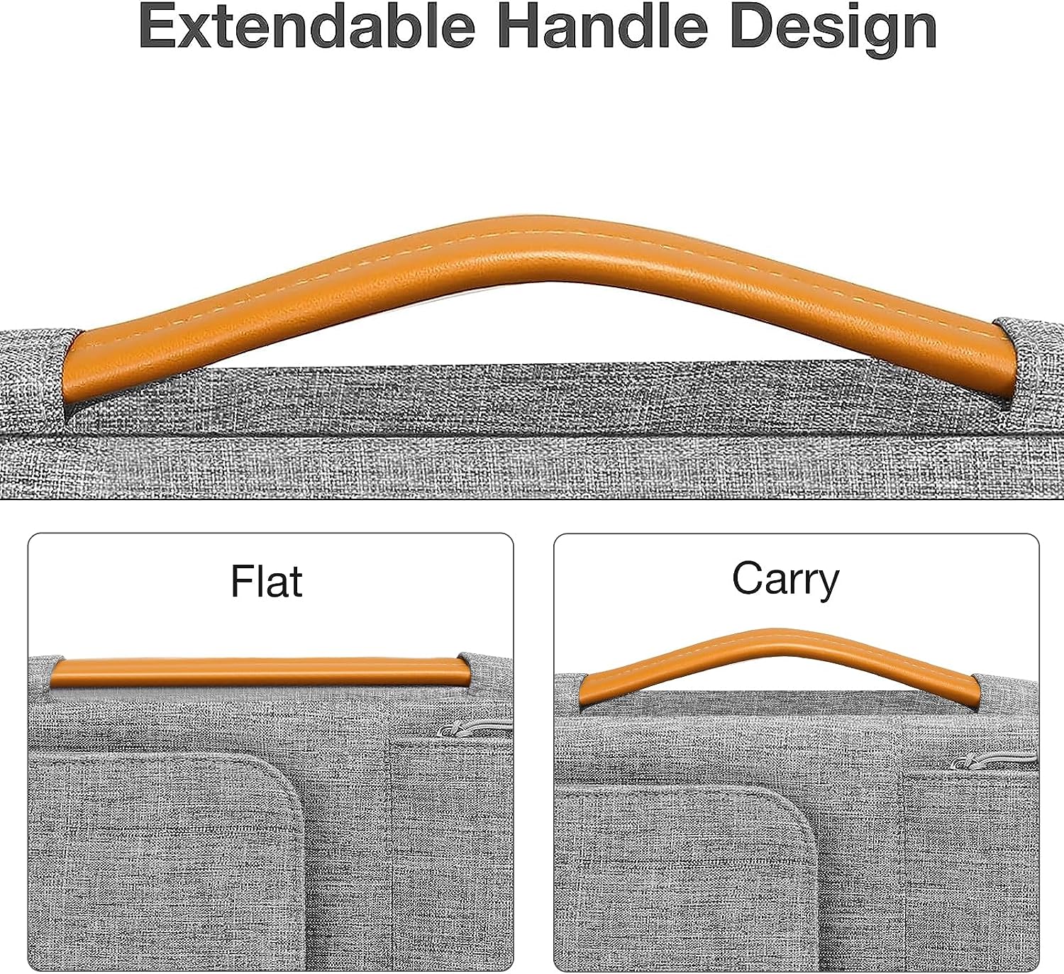 MOSISO 360 Protective Laptop Sleeve Compatible with MacBook Air/Pro, 13-13.3 inch Notebook,Compatible with MacBook Pro 14 inch 2023-2021 M2 M1, Side Open Bag with 2 Accessory Pockets&Handle&Belt, Gray iMosiso