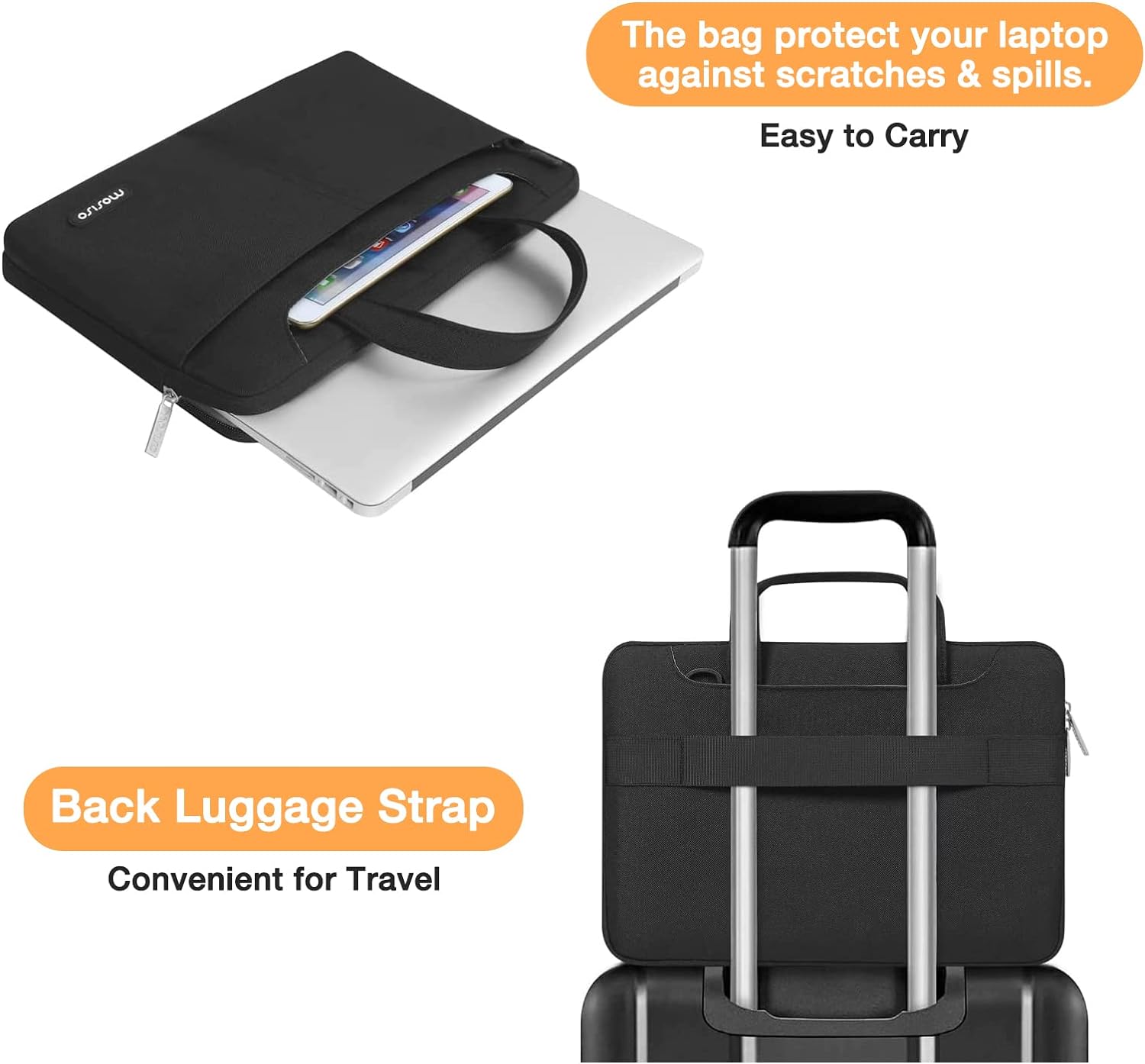 MOSISO Compatible with MacBook Pro 13 inch Case M2 2023, 2022-2016 A2338 M1 A2251 A2289 A2159 A1989 A1708 A1706, Plastic Hard Case&Shoulder Bag&Keyboard Skin&Screen Protector&Storage Bag, Black iMosiso