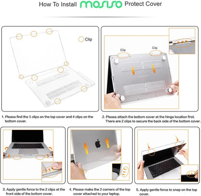 MOSISO Compatible with MacBook Pro 16 inch Case 2024 2023 2022 2021 M4 M3 M2 M1 A3403 A3186 A2991 A2780 A2485 Pro Max Chip, Plastic Hard Shell&Keyboard Cover&Screen Film&Storage Bag, Crystal Clear