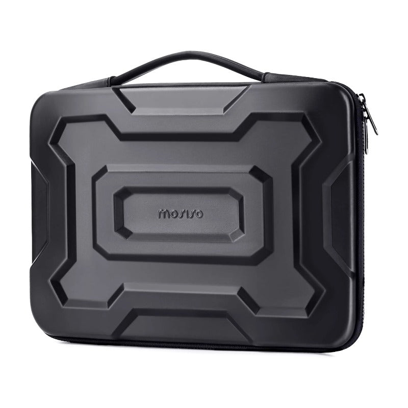 MOSISO 13-16 inch Laptop Hard Case, Waterproof Shockproof Computer Bag Compatible with MacBook HP Dell, Mechanical Geometric EVA Carrying Sleeve Laptop Case Hard Shell with Handle, Black