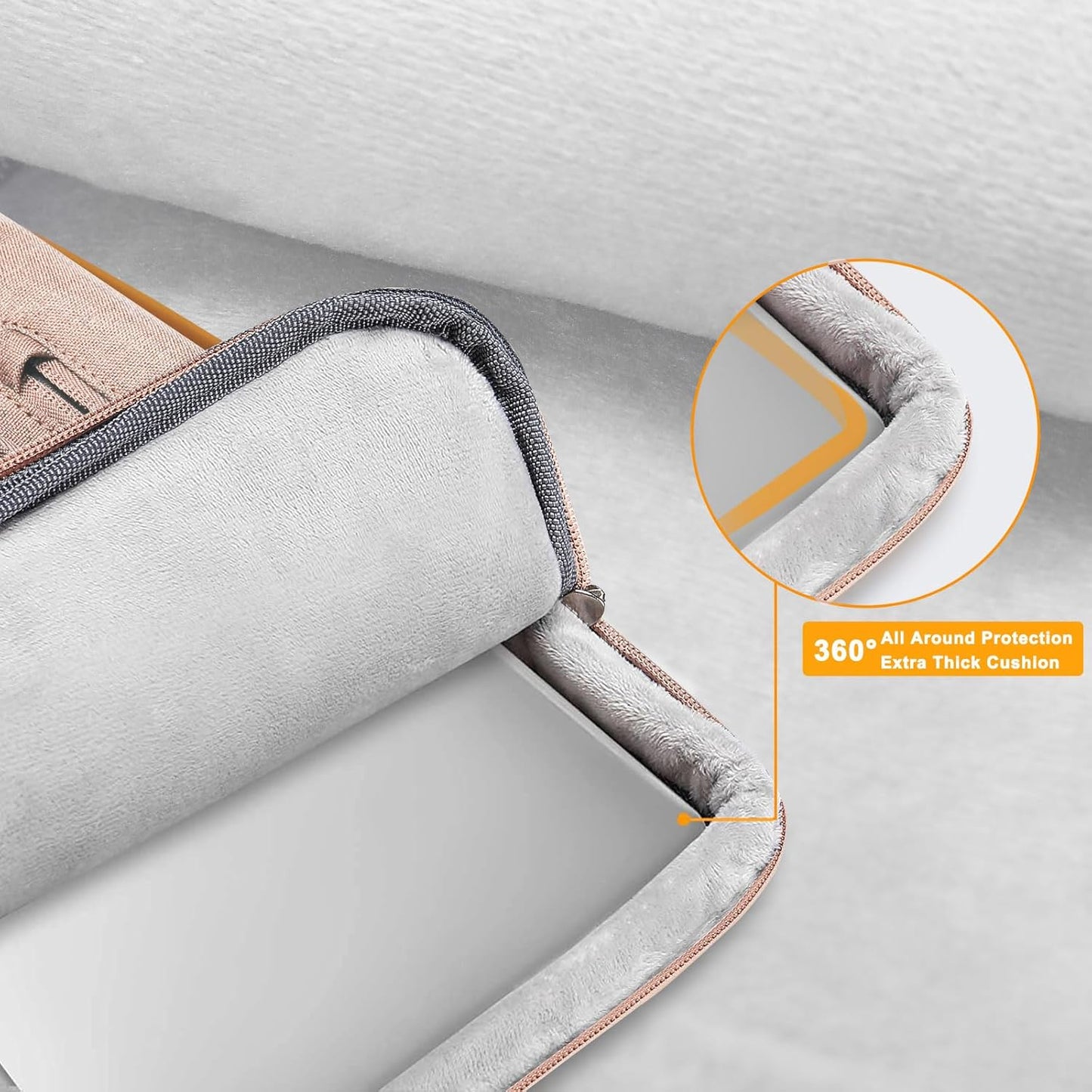 MOSISO 360 Protective Laptop Case 16 inch, 15-15.6 inch Laptop Sleeve Compatible with MacBook Pro 16, HP, Acer, Dell, Lenovo, ASUS, Side Open Carrying Case with 4 Zipper Pockets&Handle, Khaki iMosiso