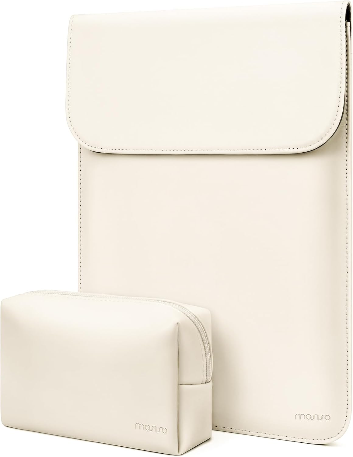 MOSISO Laptop Case 13.3 inch, 13-13.3 inch Laptop Sleeve Compatible with MacBook Neo 13 A18 Pro A3404 /Air 13/Pro 13/Pro 14 M5 M4 M3 M2 M1, Faux Suede Leather Case with Small Bag, Apricot