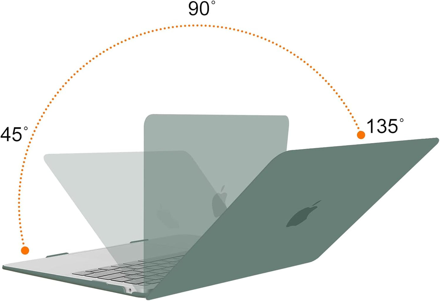 MOSISO Compatible with MacBook Air 13 inch Case M1 Chip 2021-2018 Release A2337 A2179 A1932, Plastic Hard Shell&Keyboard Cover&Screen Film&Storage Bag for MacBook Air 13.3 inch Case, Midnight Green iMosiso