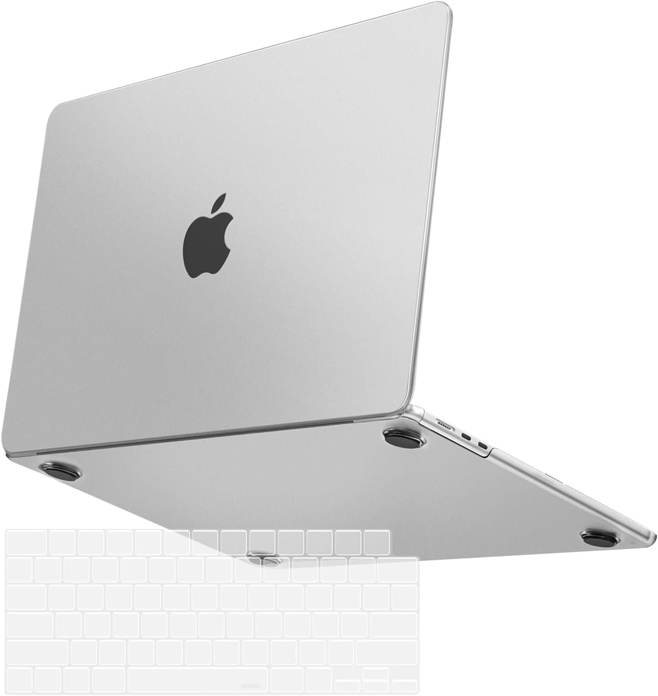 MOSISO Ultra-Thin & Seamlessly Closes Cover Compatible with MacBook Air 13 inch Case M5 M4 M3 M2 2026-2022 A3449 A3240 A3113 A2681, 2 in 1 Kit Anti-Fingerprints Shell for Mac Air 13.6, Midnight Clear