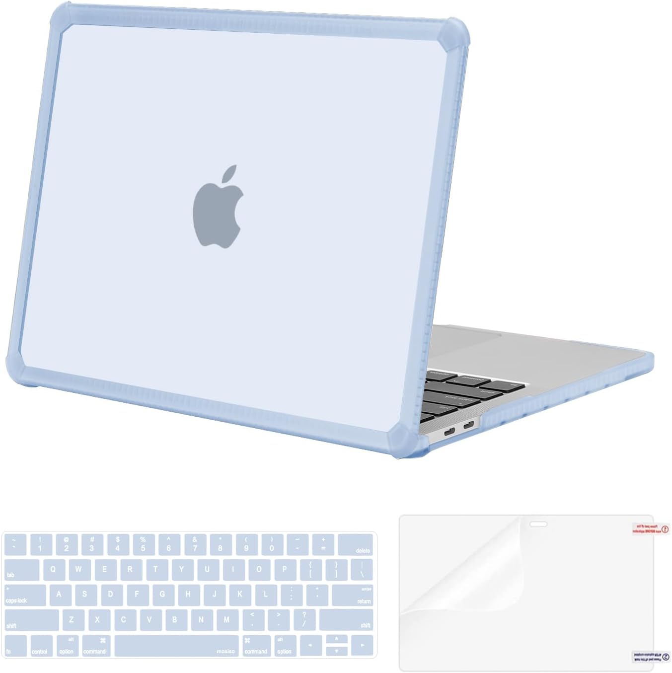MOSISO Crack-Resistant Cover Compatible with MacBook Pro 13 inch Case M2 2026-2016 A2338 M1 A2251 A2289 A2159 A1989 A1708 A1706,Heavy Duty Shell with TPU Bumper&Keyboard Cover&ScreenFilm